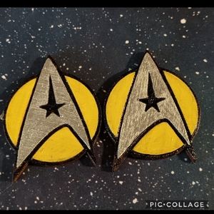 Yellow Star Trek Earrings